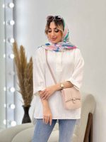 مانتو جلو بسته دکمه مخفی کد 4729 - تصویر 17
