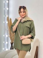مانتو جلو بسته دو جیب نما کد 4699 - تصویر 5