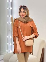 مانتو جلو بسته دو جیب نما کد 4699 - تصویر 4