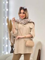 مانتو جلو بسته دو جیب نما کد 4699 - تصویر 3