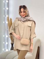 مانتو جلو بسته دو جیب نما کد 4699 - تصویر 9