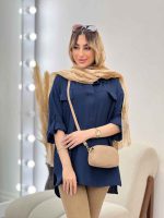 مانتو جلو بسته دو جیب نما کد 4699 - تصویر 8