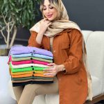 مانتو کتان مداد رنگی کد 4735