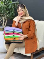 مانتو کتان مداد رنگی کد 4735