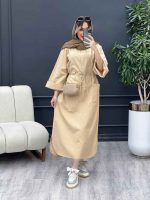 پیراهن بلند کمر گت تک جیب کد 4726 - تصویر 7