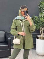 مانتو دو جیب پیله بغل چاک کد 4744 - تصویر 7