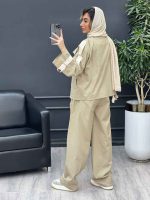 ست مانتو و شلوار ژیله دکمه دار کد 4727 - تصویر 10