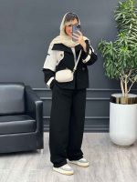 ست مانتو و شلوار ژیله دکمه دار کد 4727 - تصویر 14