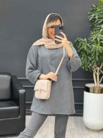 مانتو جلو بسته پیچک کد 4743 - تصویر 7