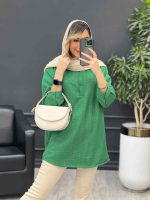 مانتو جلو بسته پیچک کد 4743 - تصویر 2