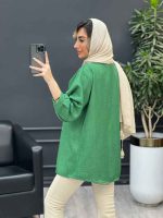 مانتو جلو بسته پیچک کد 4743 - تصویر 5