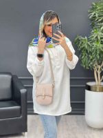 مانتو جلو بسته پیچک کد 4743 - تصویر 3