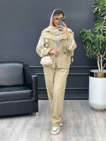 ست مانتو و شلوار ژیله دکمه دار کد 4727 - تصویر 19