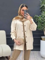 مانتو کتان بغل سه دکمه سوین کد 4750 - تصویر 17