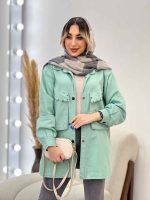 مانتو جیب پرچ هلالی النا کد 4752 - تصویر 2