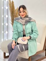 مانتو جیب پرچ هلالی النا کد 4752 - تصویر 16