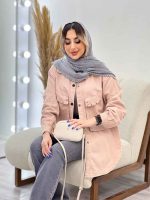 مانتو جیب پرچ هلالی النا کد 4752 - تصویر 13