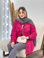 مانتو جیب پرچ هلالی النا کد 4752 - تصویر 11