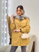 مانتو جیب پرچ هلالی النا کد 4752 - تصویر 18