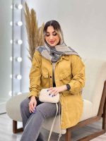 مانتو جیب پرچ هلالی النا کد 4752 - تصویر 3