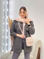 مانتو جیب پرچ هلالی النا کد 4752 - تصویر 17