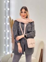 مانتو جیب پرچ هلالی النا کد 4752 - تصویر 6