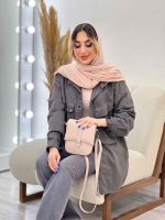 مانتو جیب پرچ هلالی النا کد 4752 - تصویر 20