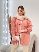 مانتو جیب پرچ هلالی النا کد 4752 - تصویر 7