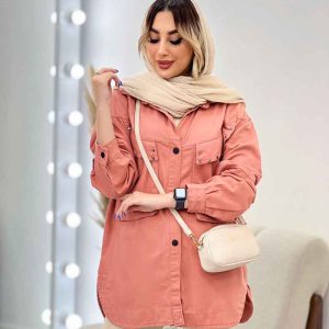 مانتو جیب پرچ هلالی النا کد 4752