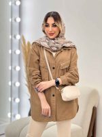 مانتو جیب پرچ هلالی النا کد 4752 - تصویر 9