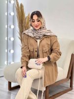 مانتو جیب پرچ هلالی النا کد 4752 - تصویر 25