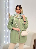 مانتو جیب پرچ هلالی النا کد 4752 - تصویر 10