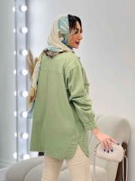 مانتو جیب پرچ هلالی النا کد 4752 - تصویر 27
