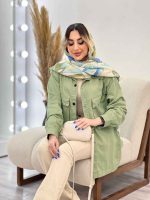 مانتو جیب پرچ هلالی النا کد 4752 - تصویر 32