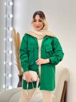 مانتو جیب پرچ هلالی النا کد 4752 - تصویر 4