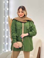 مانتو جیب پرچ هلالی النا کد 4752 - تصویر 5