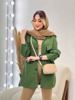 مانتو جیب پرچ هلالی النا کد 4752 - تصویر 29