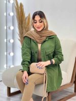 مانتو جیب پرچ هلالی النا کد 4752 - تصویر 31