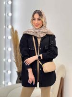 مانتو جیب پرچ هلالی النا کد 4752 - تصویر 28