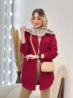 مانتو کتان دو جیب پرند کد 4754 - تصویر 19