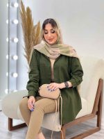 مانتو کتان دو جیب پرند کد 4754 - تصویر 14