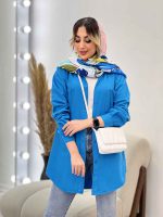 مانتو کتان دو جیب پرند کد 4754 - تصویر 11