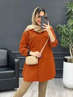مانتو کتان آنیا کد 4755 - تصویر 3