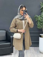 مانتو کتان آنیا کد 4755 - تصویر 7