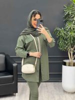 مانتو کتان رنگی غزل کد 4759 - تصویر 7