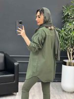 مانتو کتان رنگی غزل کد 4759 - تصویر 16