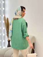 مانتو دو دکمه رها کد 4756 - تصویر 9