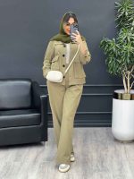 ست مانتو و شلوار افرا کد 4758 - تصویر 11