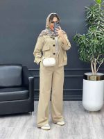 ست مانتو و شلوار افرا کد 4758 - تصویر 2