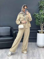 ست مانتو و شلوار افرا کد 4758 - تصویر 9